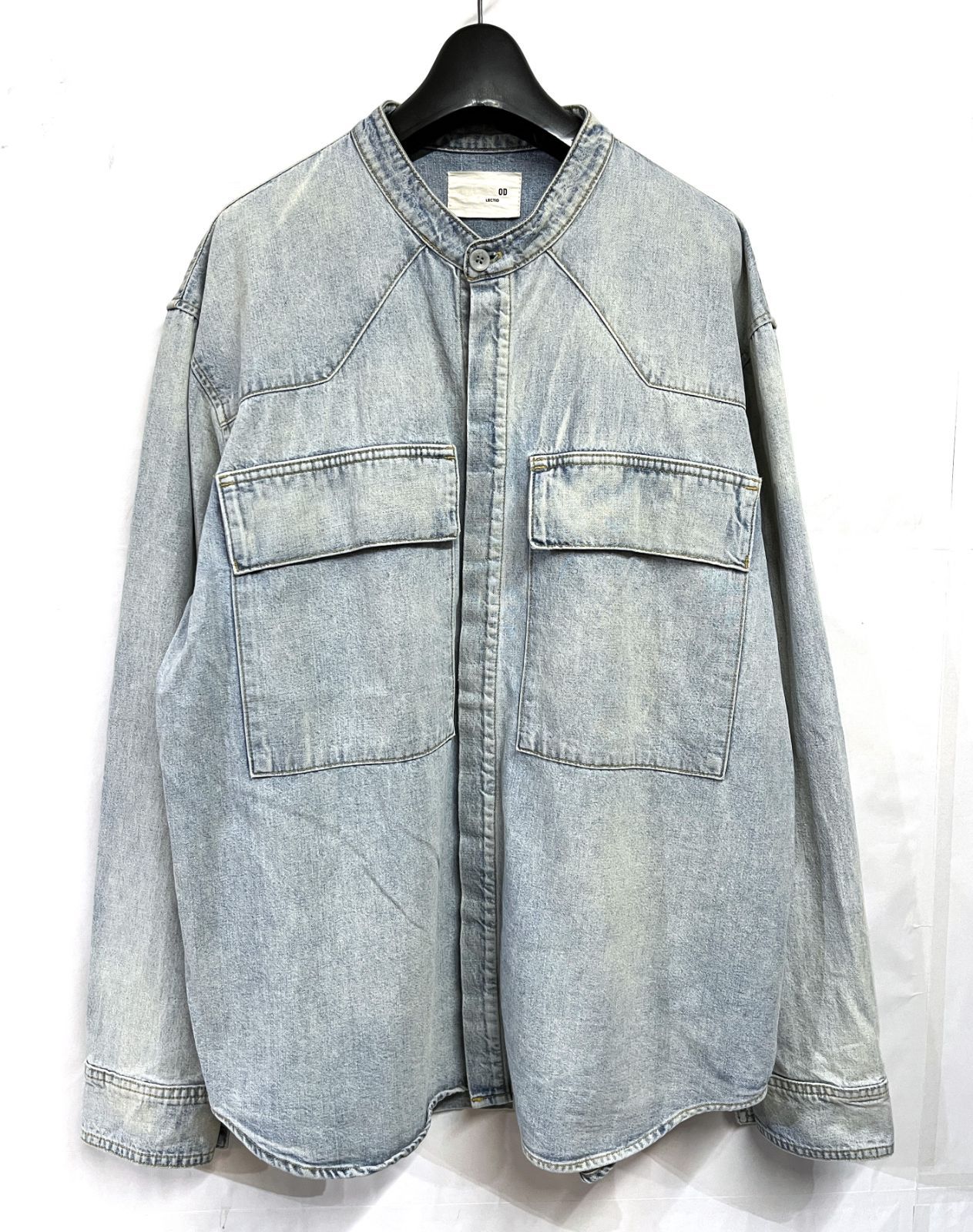 FEAR OF GOD｜フィアオブゴッド ヴィンテージ加工 スタンドカラー デニムシャツ