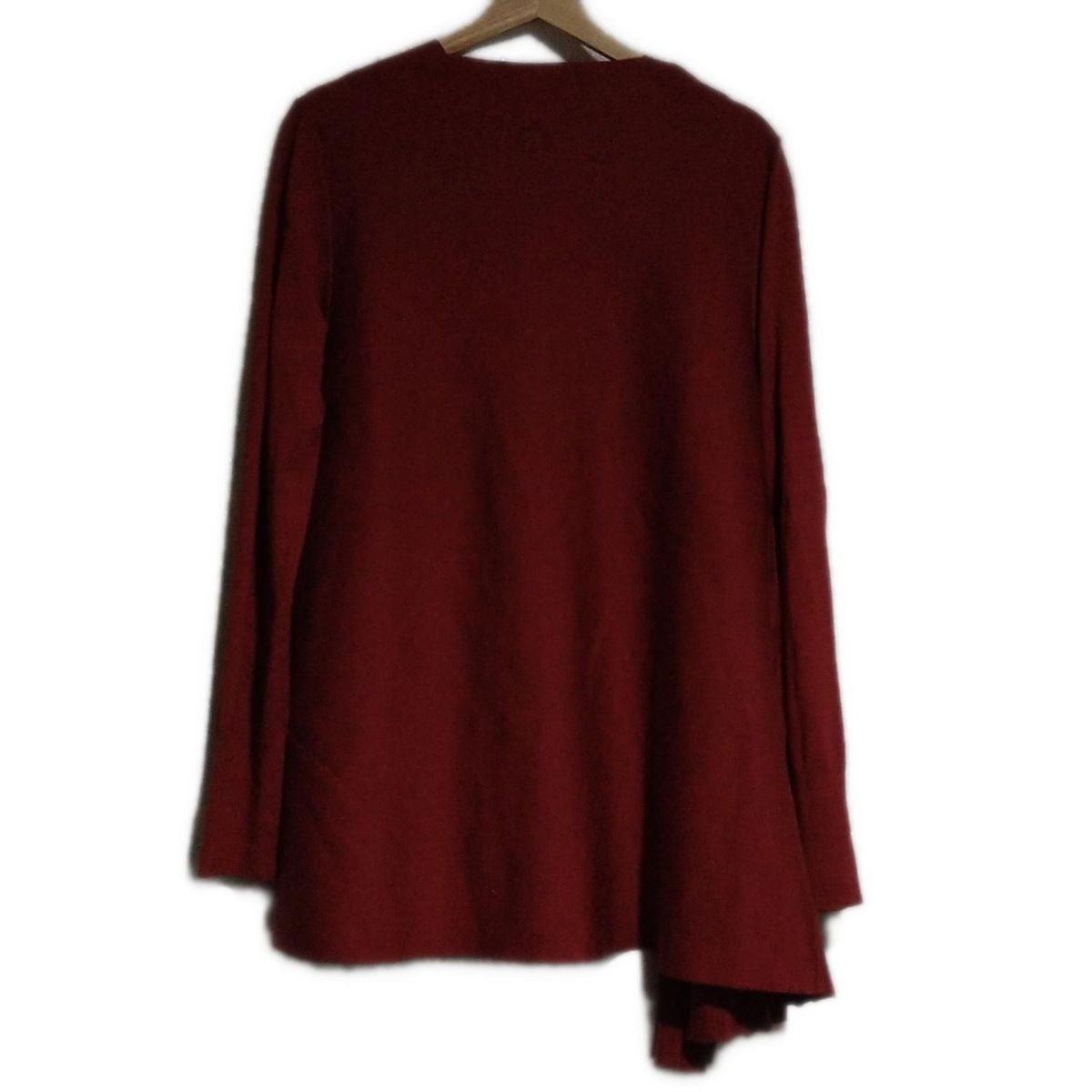 買取強化! FERRAGAMO|SalvatoreFerragamo サルバトーレフェラガモ カーディガン サイズL レディース - レッド 長袖|ロング丈 リング