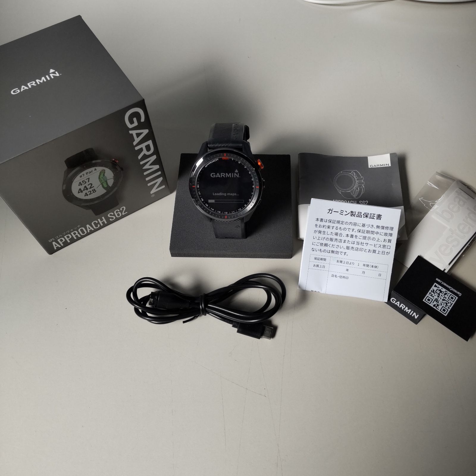 GARMIN APPROACH S62 GPSゴルフウォッチ ゴルフナビ スマートウォッチ ガーミン アプローチ ブラック L550