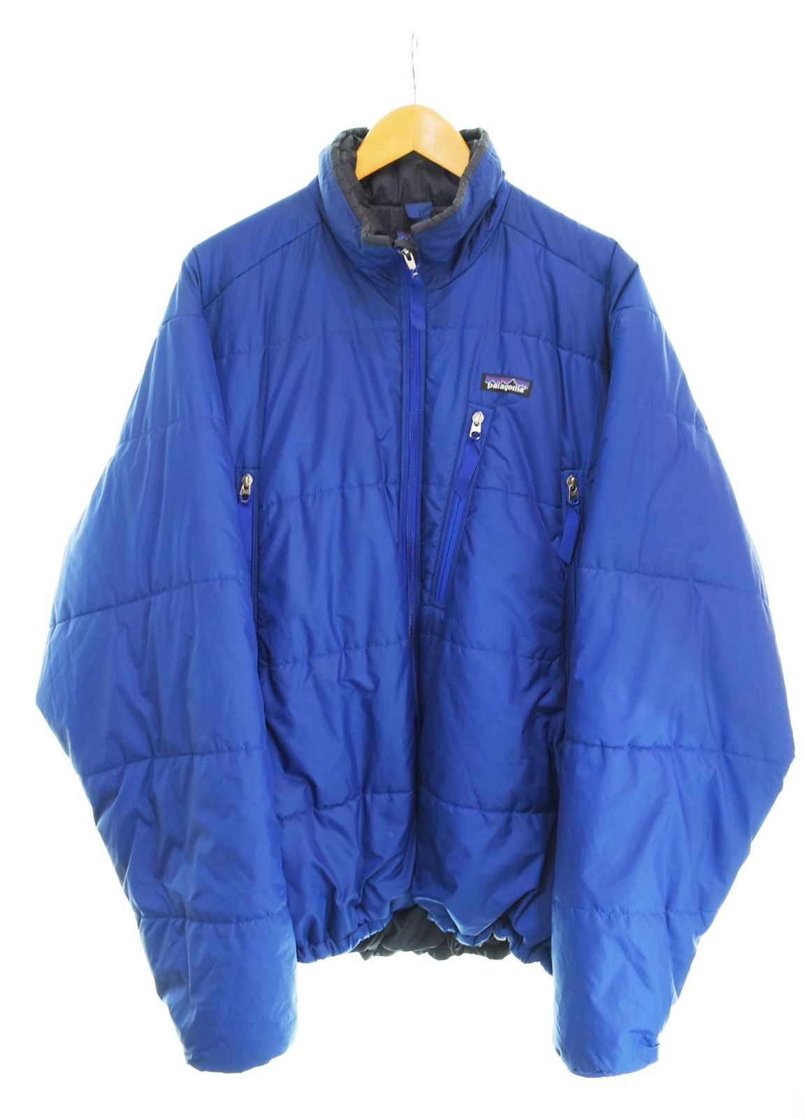 パタゴニア PATAGONIA 01年製 Puff Jacket パフジャケット 中綿ジャケット フード 83990 ジャケット ブルー Lサイズ 103MT-2557