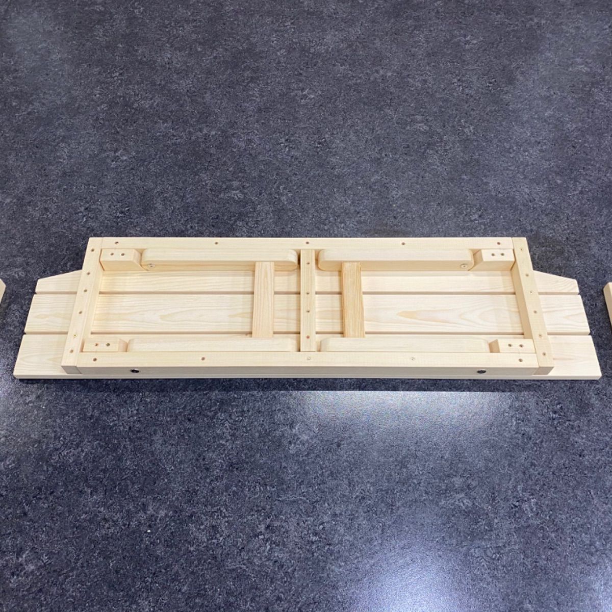 ハスラートランクボード折りたたみローテーブルパイン材塗装仕上げ