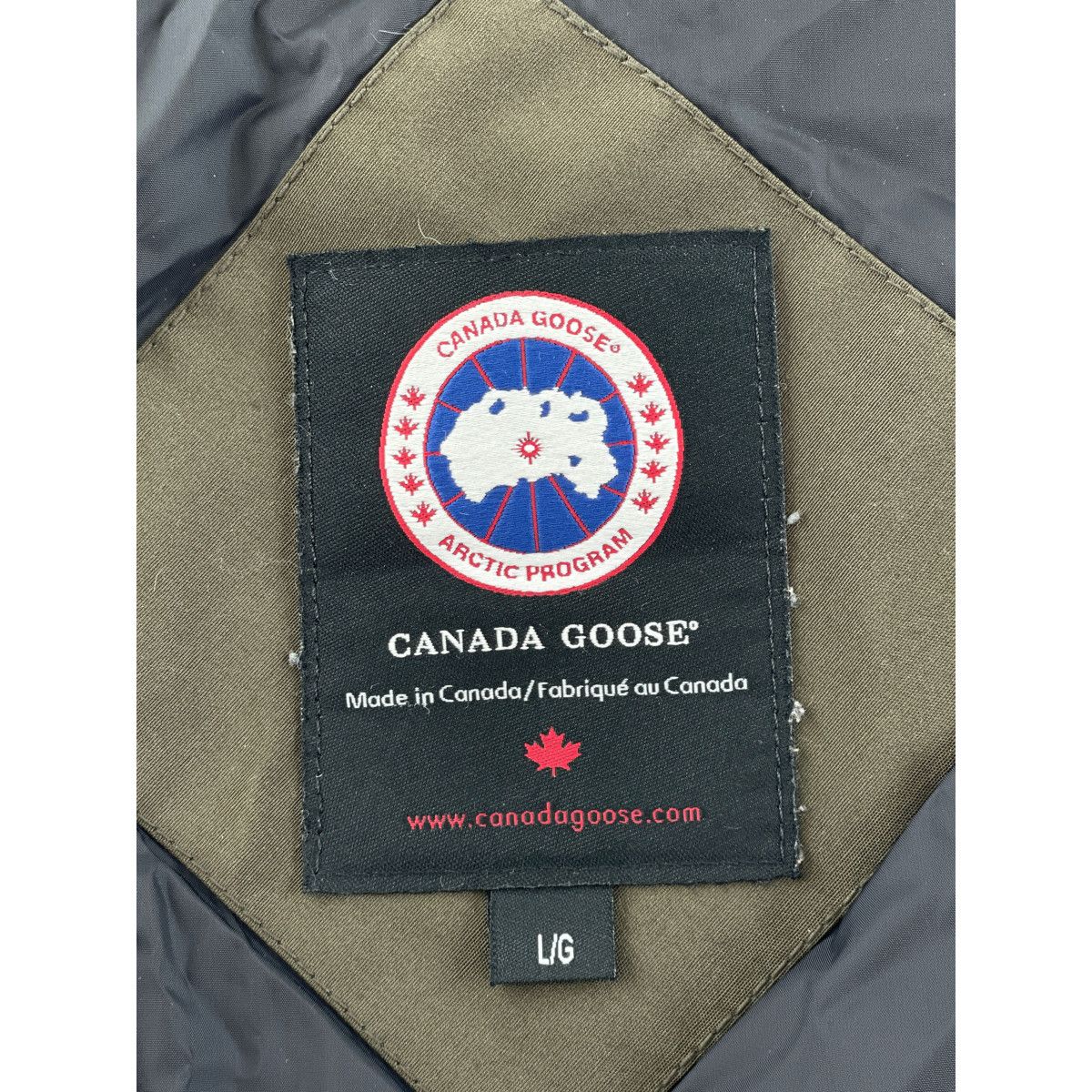 CANADA GOOSE カナダグース カーキオリーブ 3438JM ジャスパー ダウンジャケット L