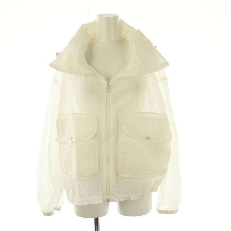 ヘルノ HERNO 24SS Ripstop Field Jacket ジャケット ブルゾン フード収納 40 ホワイト |ES OS