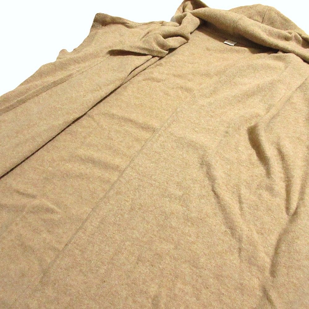 Max Mara - 良品 Max Mara マックスマーラ LEISURE フード付き ウールジャージー フレンチスリーブカーディガン サイズS キャメル レディース 古着 中古 USED 良品 Max Mara マックスマーラ LEISURE フード付き ウール