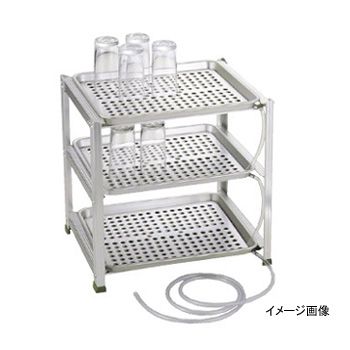 水切盆 小 三段式ウォーターグラストレー アルマイト