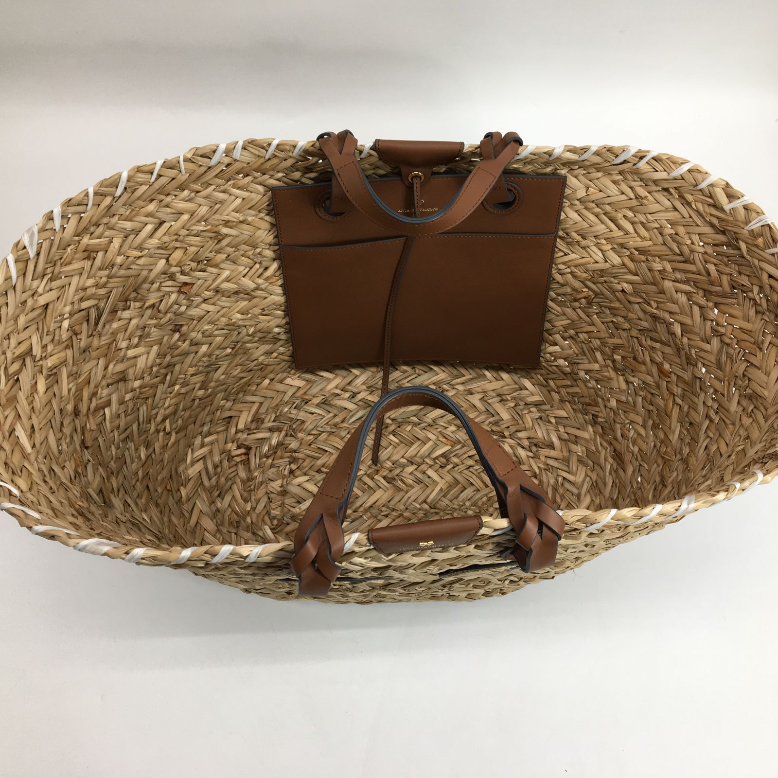 美品 ANYA HINDMARCH アニヤハインドマーチ アイズ カゴバッグ  