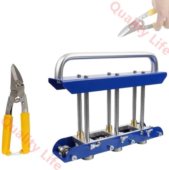 3ステーションシートメタルベンダー V字型ローラー付きプロフェッショナル金属曲げツール 金属ニッパー付き ハンドシートメタルベンダー 0～90°曲げ金属屋根材用