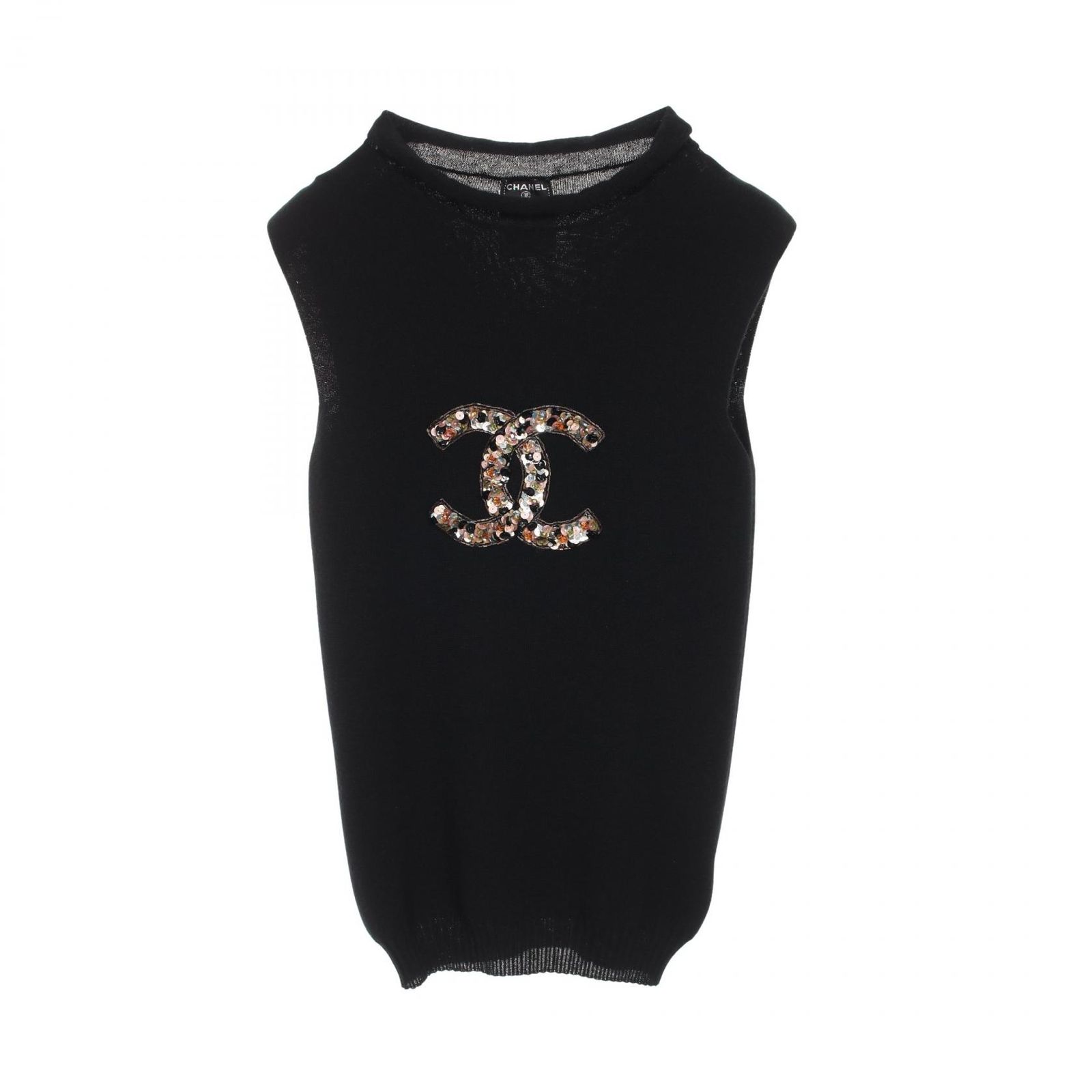 【シャネル CHANEL】97A ココマーク ニットベスト カシミヤ100% シャネル CHANEL】97A ココマーク ニットベスト カシミヤ100%