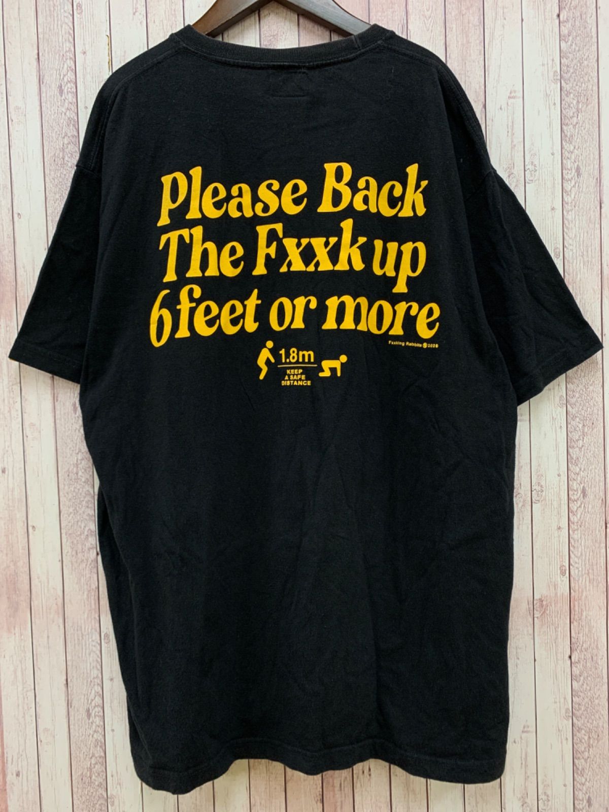 ☆#FR2 エフアールツー Tシャツ XLサイズ うさぎ プリント 黒 メンズ 