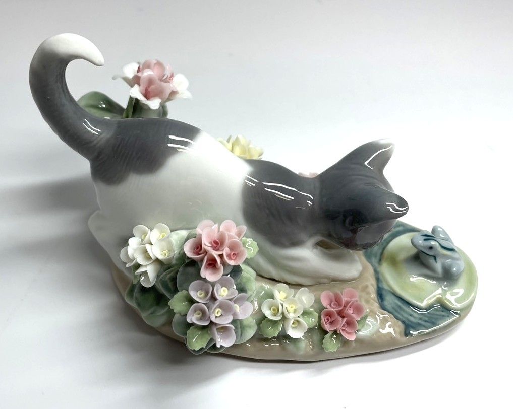 品質保証，人気SALE】 LLADRO リヤドロ にらみ合い フィギュリン 置物