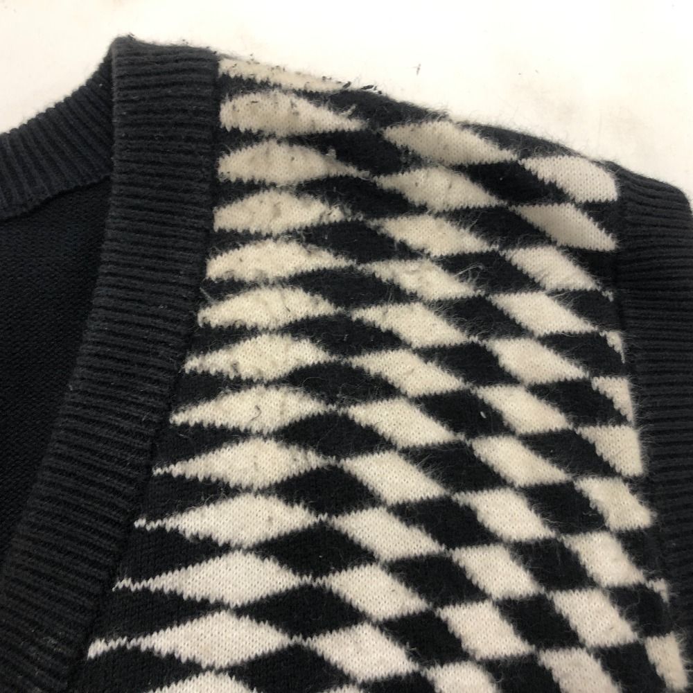02w17448 ステューシー STUSSY ニットベスト ブラック L 中国製