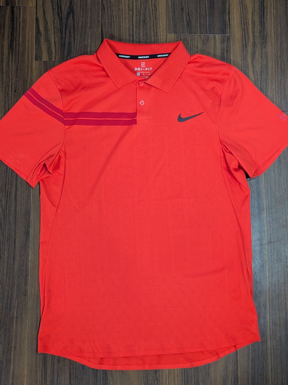 美品 NIKE ナイキ ロジャーフェデラー ポロシャツ M オレンジ