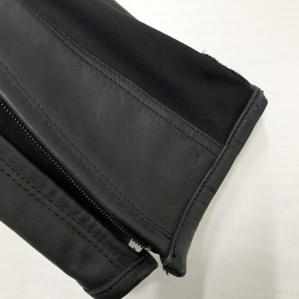 PMJ バイク用パンツ ダークブルー 膝パッド付き ライダースパンツ ほぼ