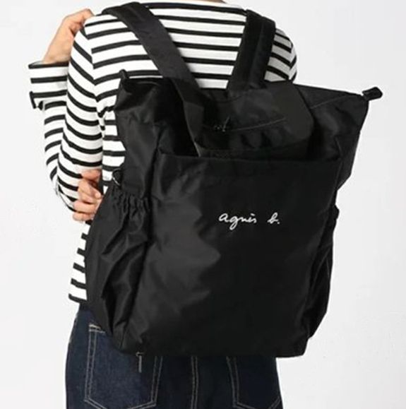 新品　リュック アニエスベー 超特大 大容量 agnes トートバック アニエスベー agnes b. 2WAYマザーズバッグ トート リュック