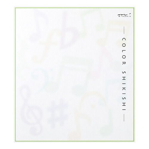 (まとめ）【ミドリ】カラー色紙 音符柄 33227 【×30セット】