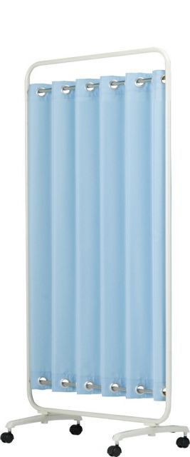 送料無料 日本製 シンプルなスクリーン衝立一本立 幅90cm×高さ1620 ハートウェーブスクリーン 無地 防炎 制菌 パーマネントプリーツカーテン