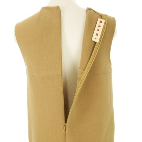 マルニ MARNI ミニワンピース ノースリーブ ウール ポケット 40 M