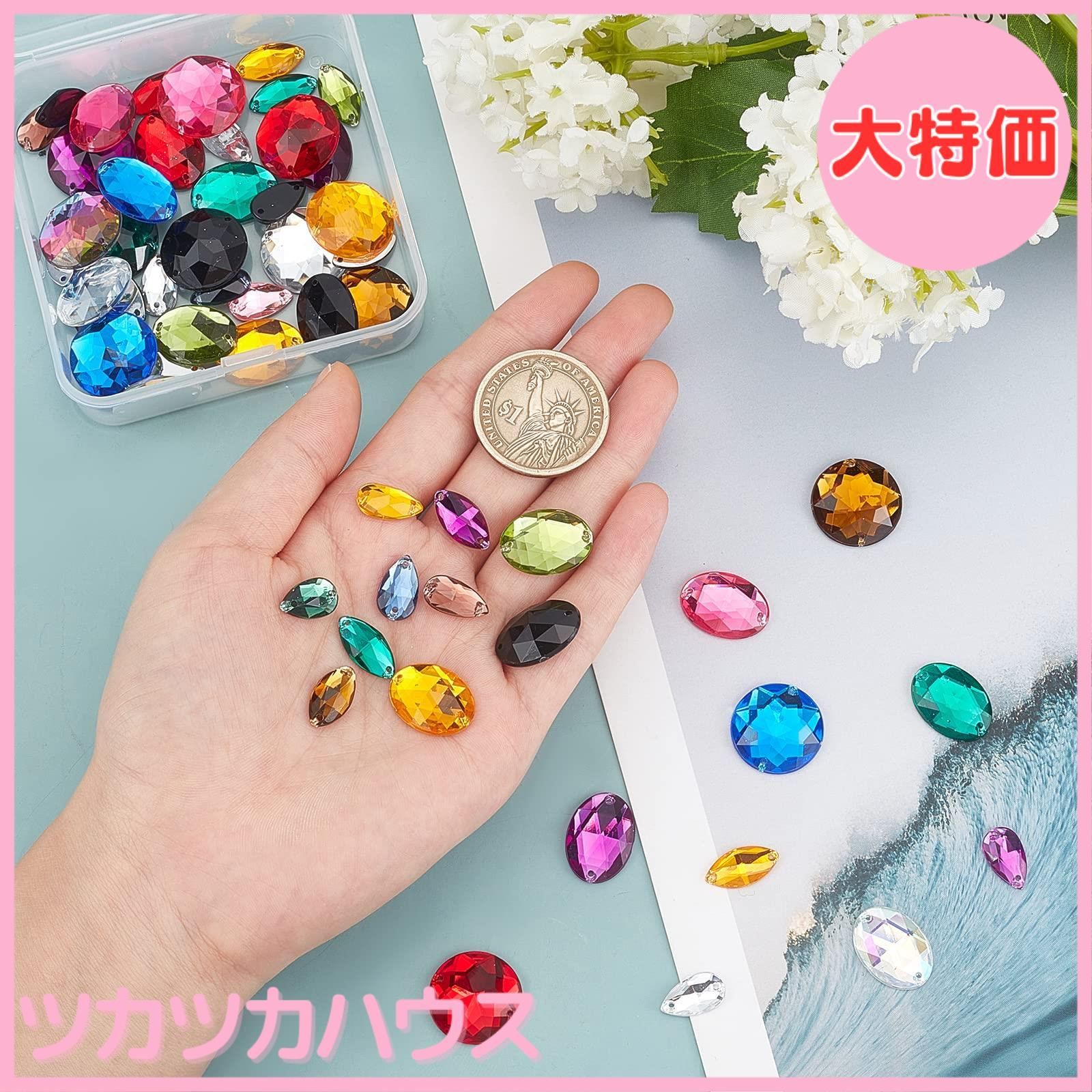 大特価】PH PandaHall 約80個/セット ラインストーン 4種 デコパーツ 2 