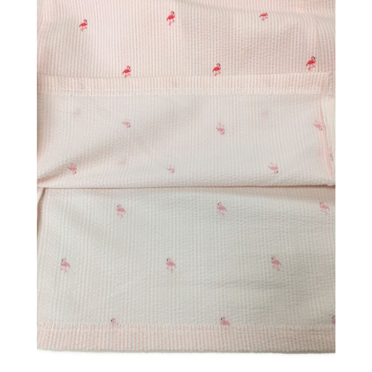 JUN&amp;ROPE’ - coco 中古 ジュン＆ロペ JUN&amp;ROPE レディース ワンピース M ピンク シアサッカー柄 フラミンゴ総柄 中古 レディース ジュン＆ロペ JUN&ROPE ワンピース M ピンク
