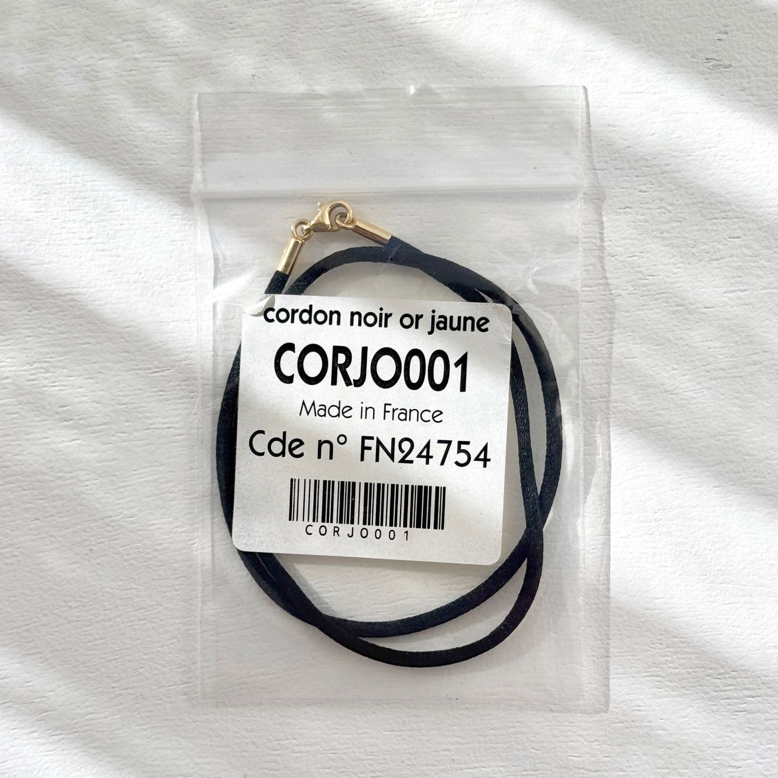 Cartier ❤️ Black Cord Choker 750 K18YG cordon noir or jaune 
