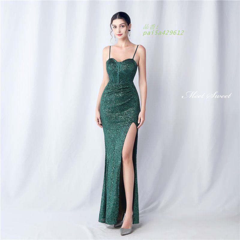 スパンイブニングドレス