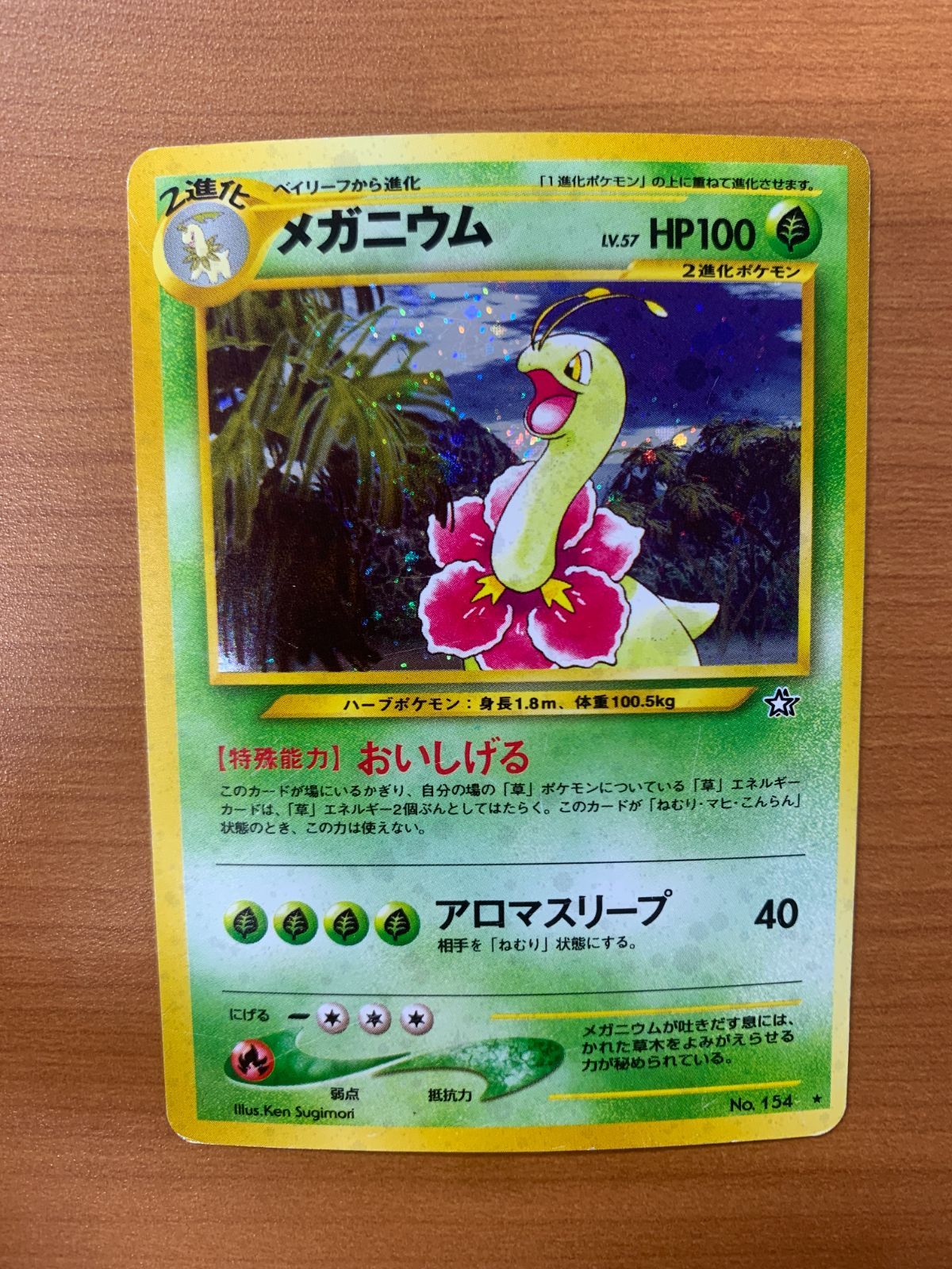 状態B メガニウム 旧裏 ホロ LV.57 金、銀、新世界へ… おいしげる