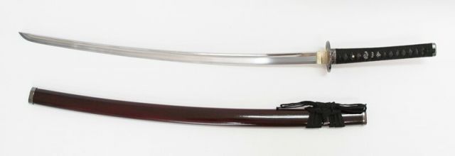 種類4：刀と刀袋セット 模造刀 戦国シリーズ 明智光秀 大刀 刃紋