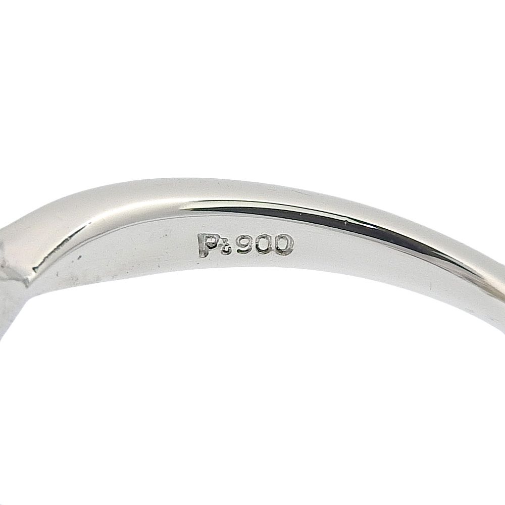 Pt900プラチナ×ダイヤモンド×キャッツアイ 14.5号 1.115/D0.50  
