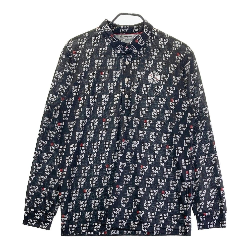 サイズ：L AND PER SE アンパスィ 長袖ポロシャツ ボタンダウン ロゴ総