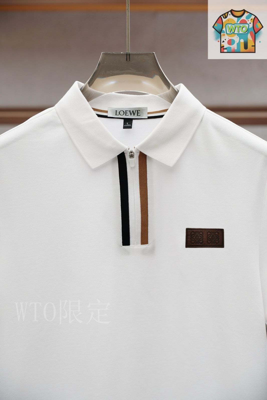loewe ポロシャツ ロングスリーブ ポロシャツ（コットン） グリーン - LOEWE
