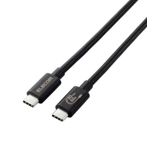 7営業日以内発送 ELECOM エレコム USB4-V2CC10NBK TypeCケーブル C to C 1m 充電|データ転送 PD 60W 3A USB4 ブラック USB4V2CC10NBK 沖縄離島販売不可