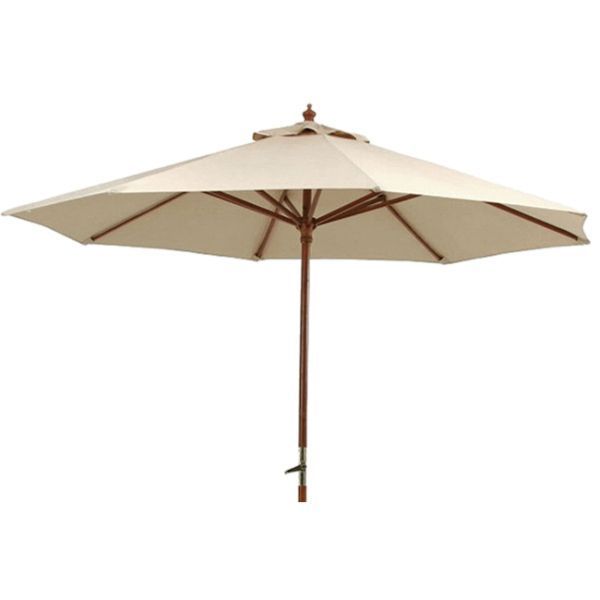 パラソル ガーデンパラソル 日よけ 日除け 木製パラソル アイボリー 幅2700mm UVカット99.9％ ガーデン家具 おしゃれ 庭 テラス ベランダ バルコニー オープンカフェ ガーデン ガーデニング