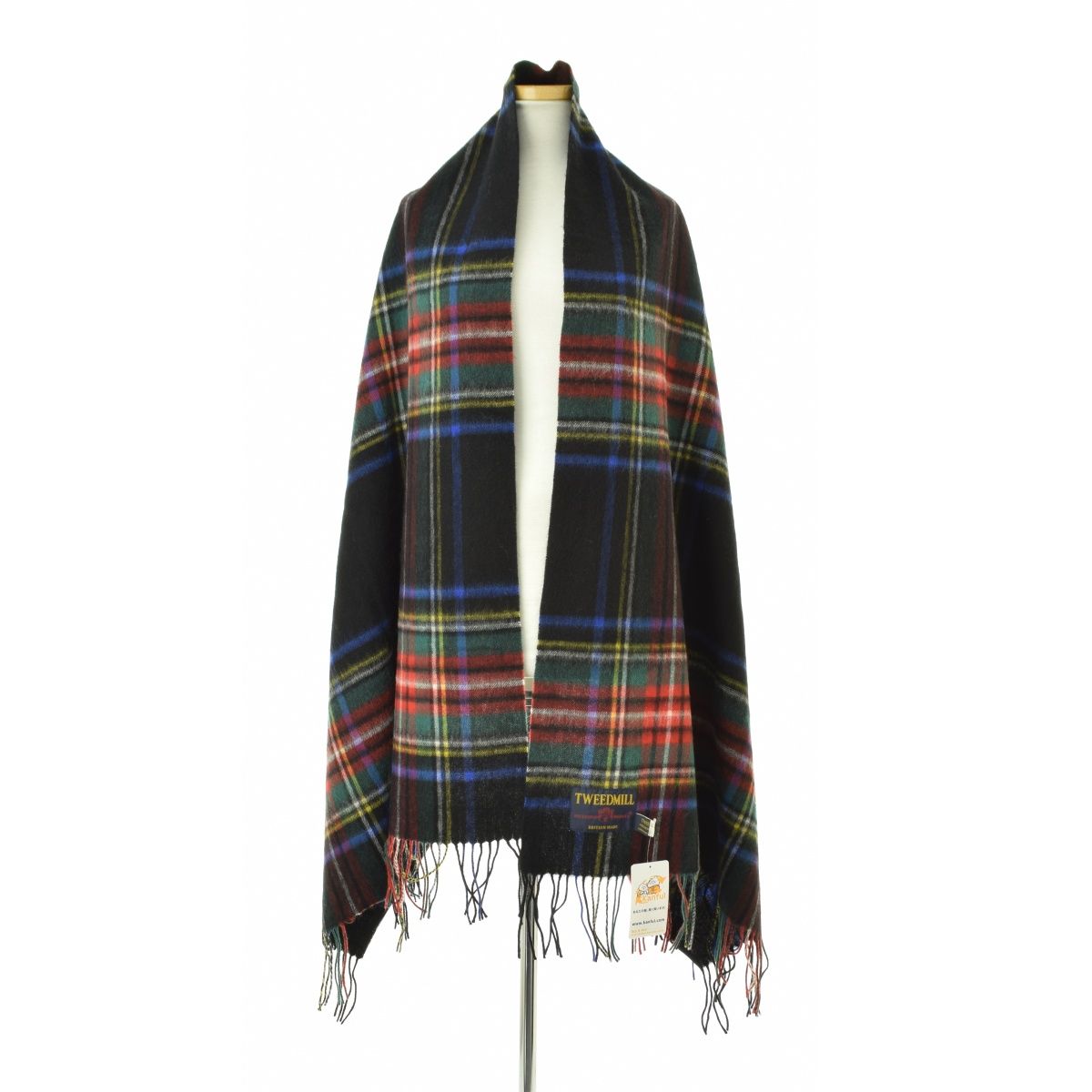 極美 イギリス製 TWEEDMILL 大判 ストール ブランケット TWEED MILL 【並行輸入品】 ツイードミル ブランケット ストール