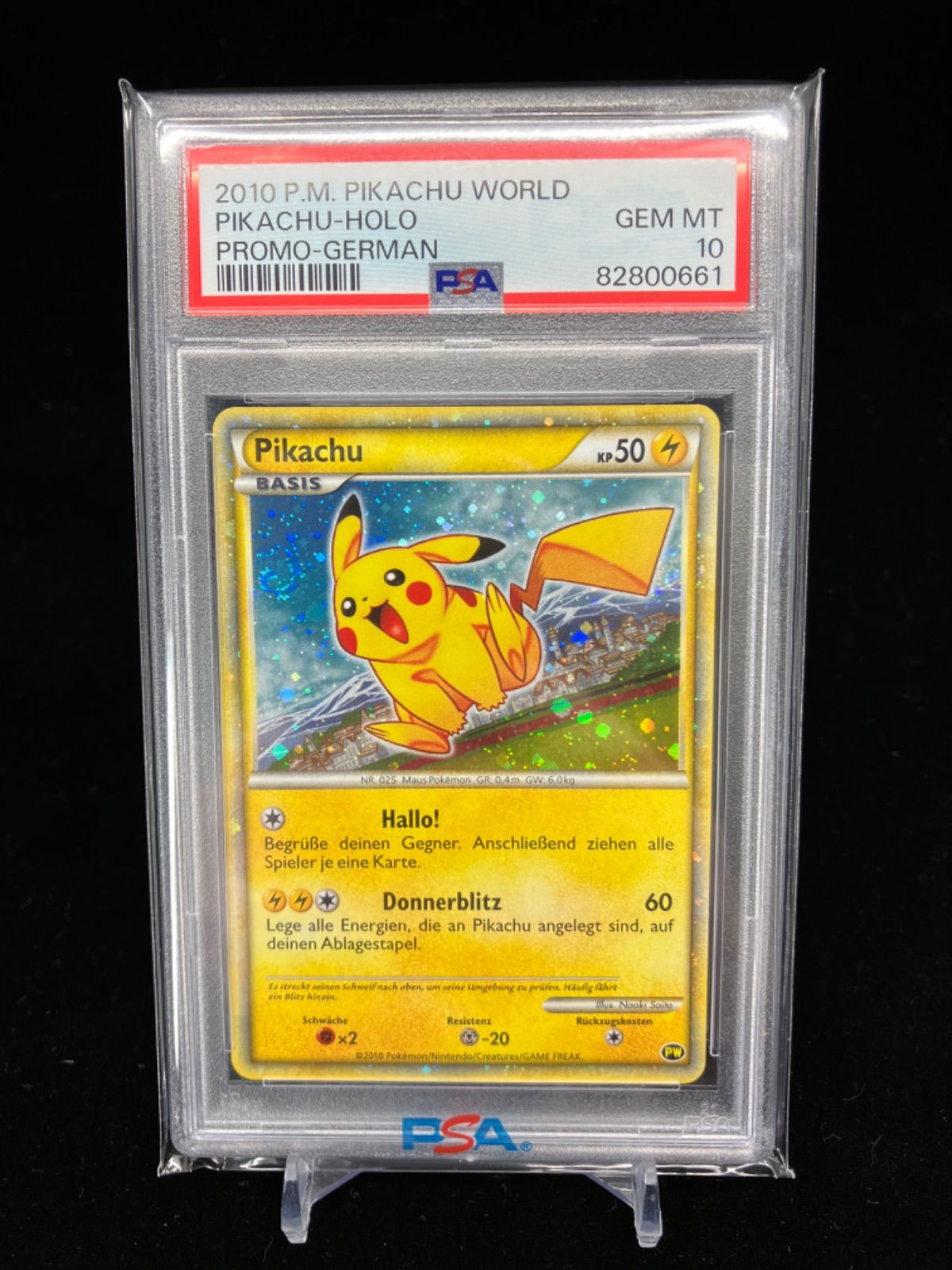 2000年 ピカチュウ ドイツ語版 PSA10 POP14 PSA10鑑定済〕ピカチュウ
