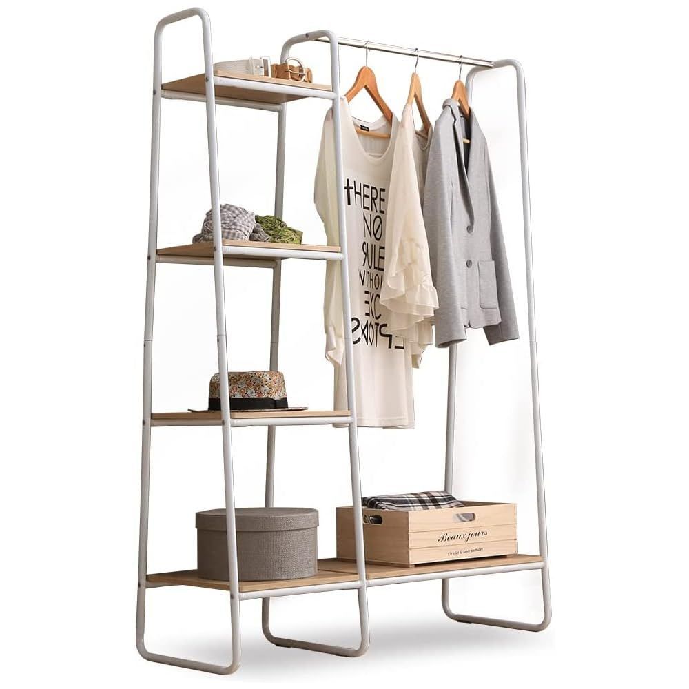 ラック付き ボード1枚 幅101×奥行40×高さ150cm ハンガーラック ホワイト PI-B3 アイリスオーヤマ スタイルハンガー