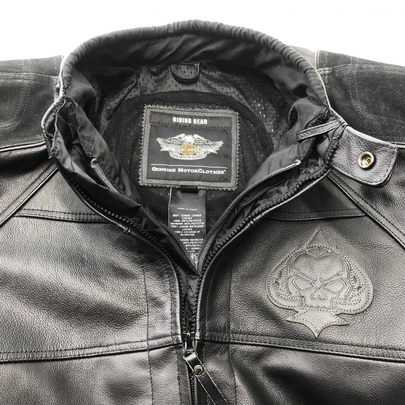 中古】Harley Davidson スカルレザージャケット L 97088-12VM