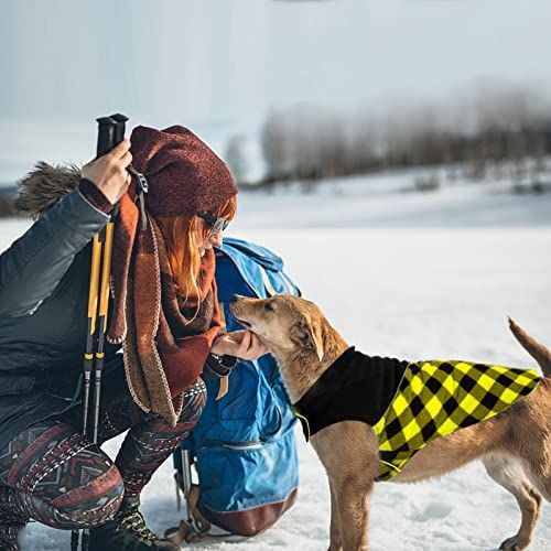 大特価】イエロー_3XL 犬服 ペット 秋冬綿服 小型犬 中型犬 大型犬