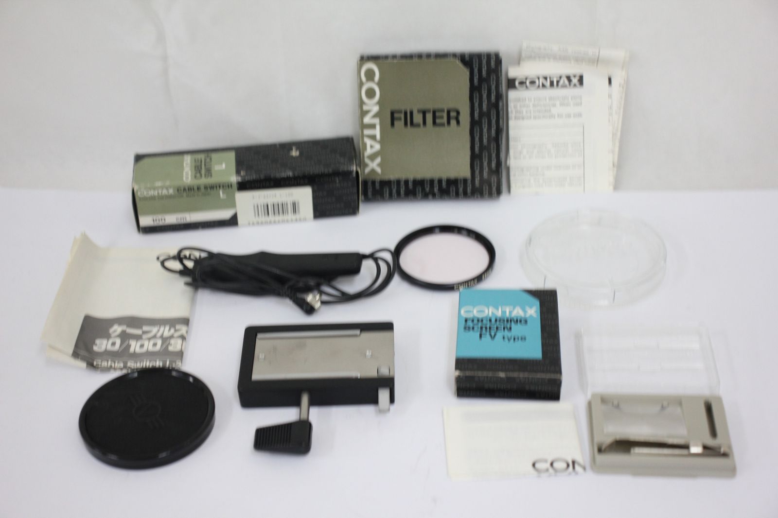 返品保証 5点まとめ 元 き コンタックス Contax フォーカシングスクリーン FV フィルター 55mm 1A MC など アクセサリー e2862