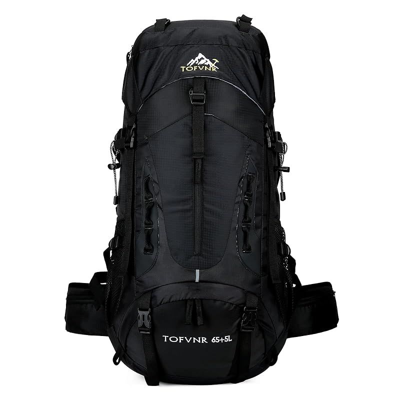 Ｋａｙｉｙａｓｕ 65L バックパック 大容量 登山リュック アウトドアバッグ ハイキング 旅行 防災 登山用リュックサック 多機能 軽量 避難バッグ ブラック 1
