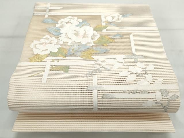 平和屋着物＃道中着 輪奈ビロード 草花文 ロング丈 正絹 逸品 CAAT5884id