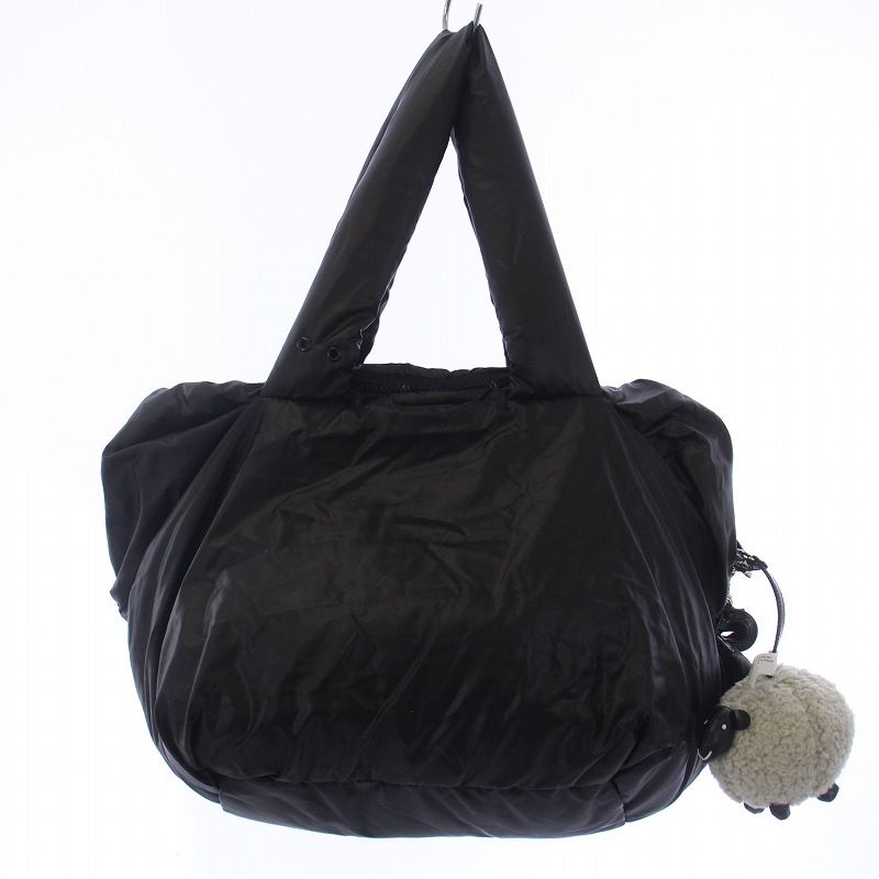 シーバイクロエ SEE BY CHLOE JOY RIDER チャンキー ハンドバッグ トートバッグ シープチャーム付き ナイロン 黒 ブラック /BM ☆AA★