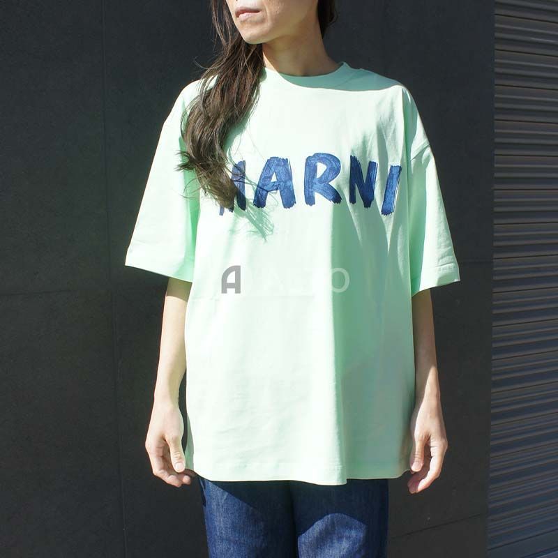 MARNI マルニ THJET49EPH USCS11 LOV13 ロゴ プリント Tシャツ 