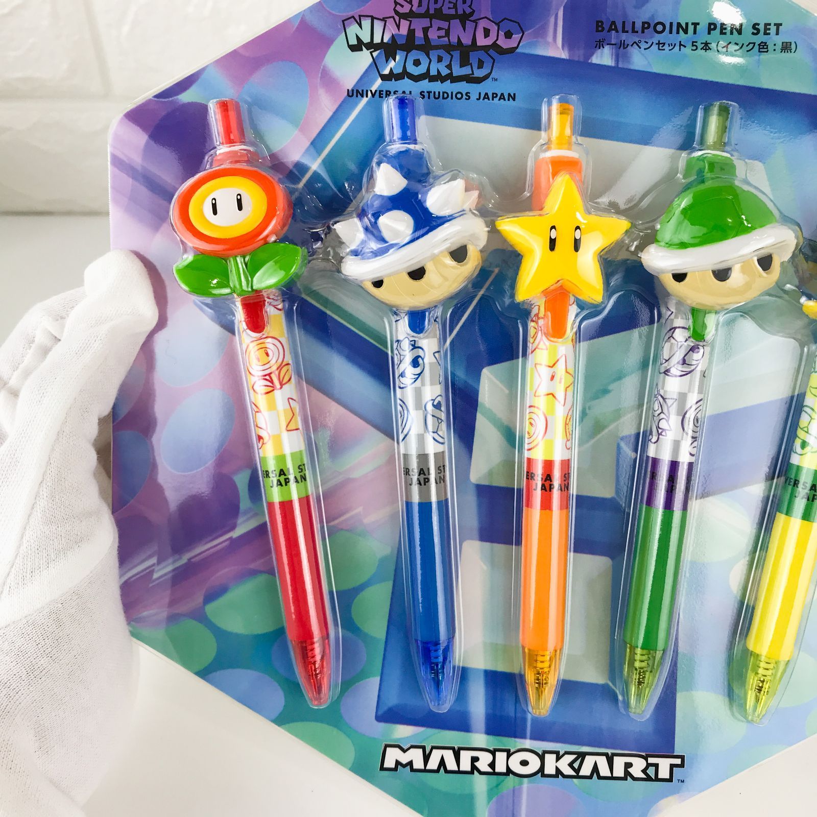 新品・未開封　USJ限定　マリオカート　ボールペン5本セット　MARIOKART　スーパーマリオ　BALLPOINT PEN SET　SUPER NINTENDO WORLD