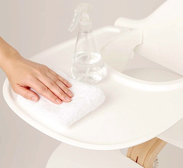 【美品】ノミチェア用 ベビーセット トレイ付き白　ホワイト 美品】ノミチェア用 ベビーセット トレイ付き白 ホワイト 美品