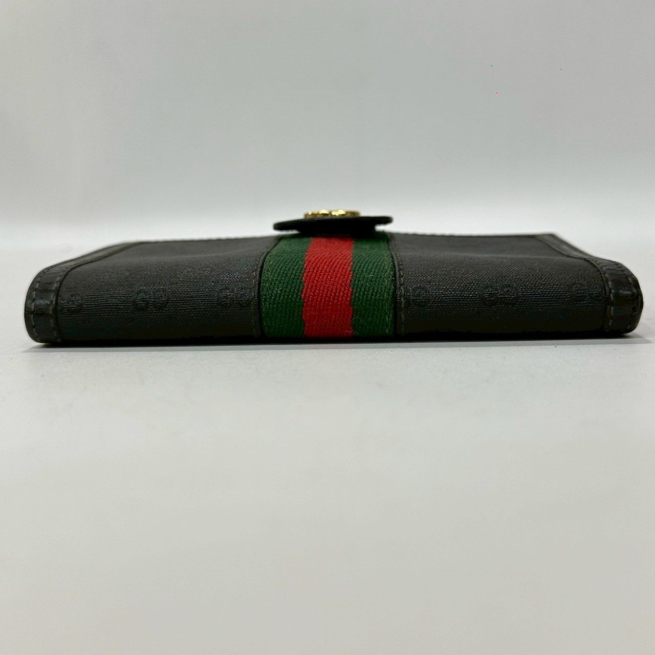 超良品‼️ グッチ　GUCCI 財布　折り財布　GGキャンバス シェリーライン ☆M7 GUCCI グッチ 財布 シェリーライン GGキャンバス レザー