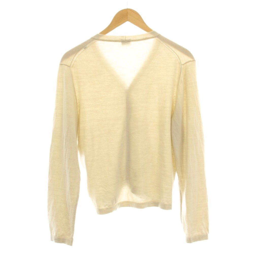ジルサンダー JIL SANDER ニットカーディガン カシミヤ混 リネン混 シルク混 ショールカラー 五分袖 36 ブルーグレー系 JIL SANDER - ジルサンダー ニットカーディガン カシミヤ混