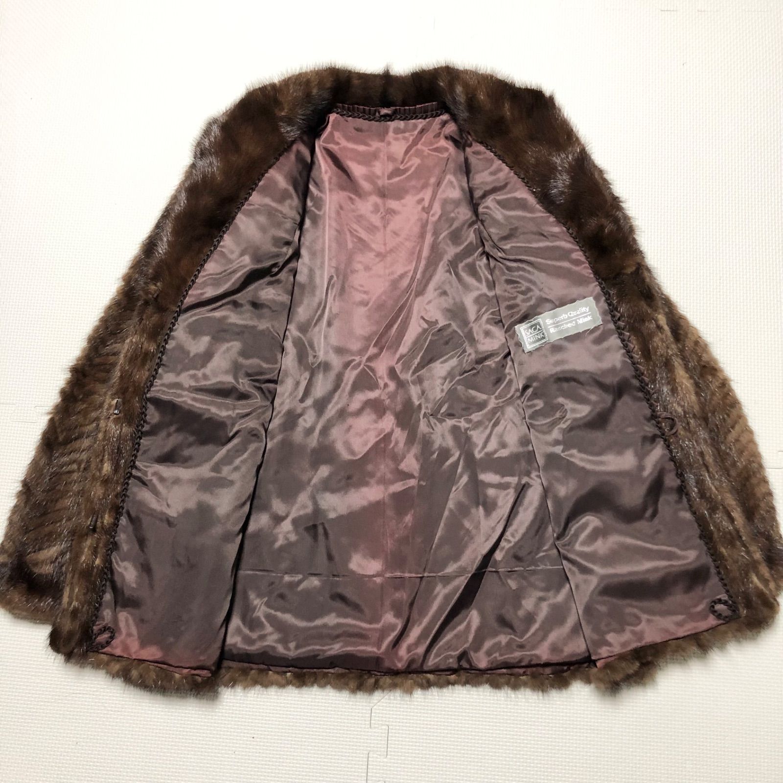 【御予約】【✨美品✨】SAGA MINK ショートコート　ブラウン　銀サガ □美品□銀サガ□ビッグサイズ□SAGA MINK サガミンク ショート
