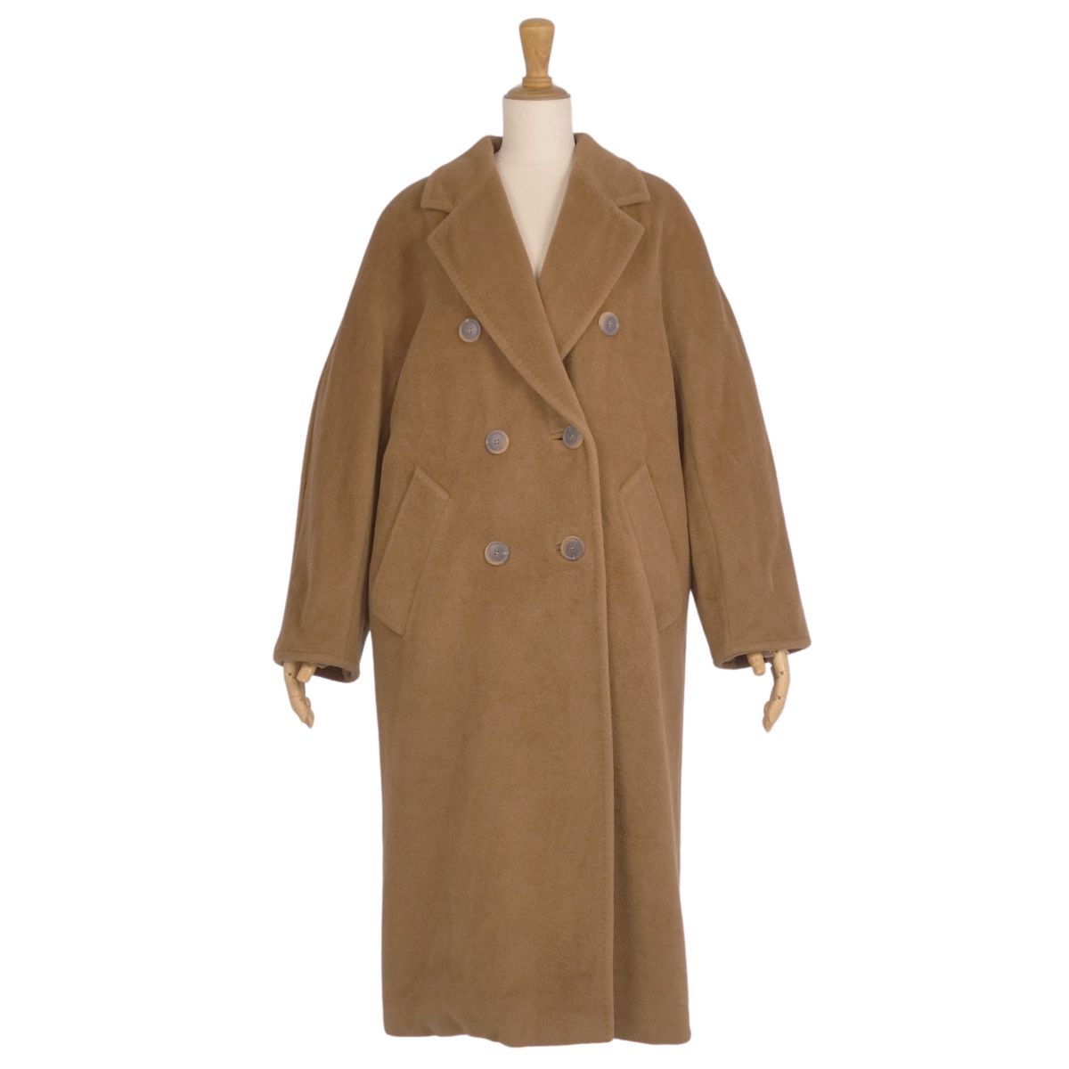 美品 マックスマーラ Max Mara コート 白タグ ロングコート ダブルブレ