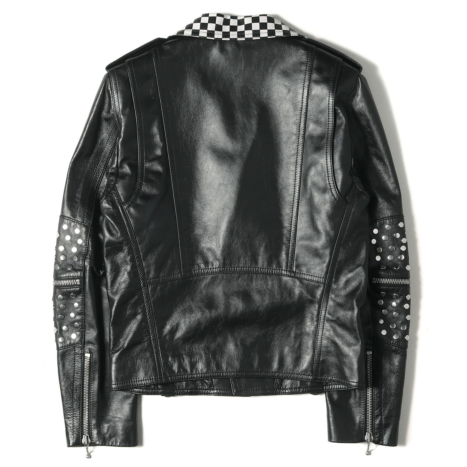 CELINE セリーヌ EMBOSS PATENT SHEEP SKIN JACKET 2E140568D  クロコ型押しパテントシープスキンジップアップジャケット ブルゾン ブラック レディース 