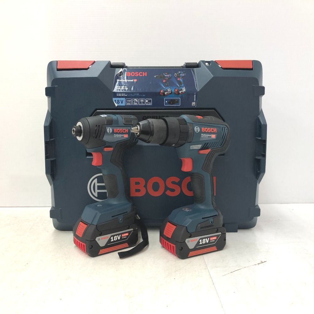 BOSCH 18V 4.0Ah コンボキット コードレス インパクト 振動ドライバードリル ケース 充電器 バッテリ2個セット GDR18V200GSBN ♥品